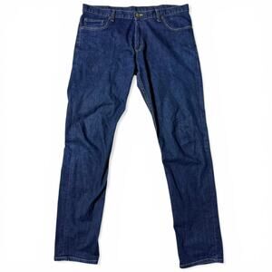 Dearborn Denim Jeans Mens Actual Size 37x34 Blue Straight Leg Made In USA
